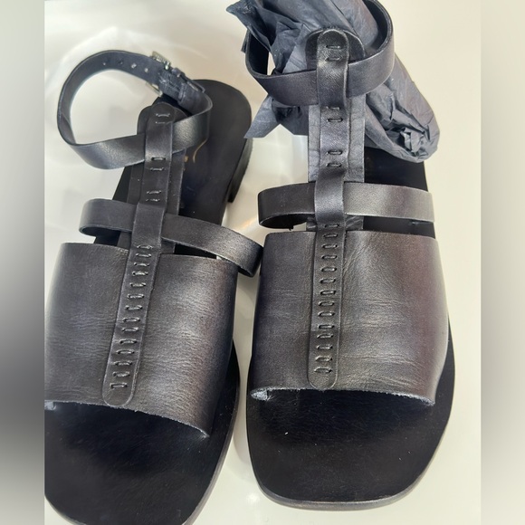 Free People Long Weekend Leather Gladiator Sandals - Picture 4 of 6